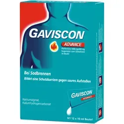 Gaviscon Advance Pfefferminz bei Sodbrennen Dosierbeutel 12X10 ml