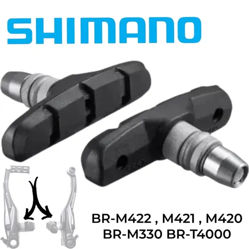 SHIMANO Fahrrad V-Brake Bremse Ersatz Bremsschuh M70T3 1Paar schwarz