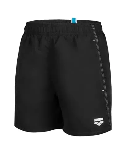 Arena Badeshorts BOYS' BEACH BOXER SOLID R schwarz 152 - Kinder-Bademode, sportliche Badeshorts aus 100% Polyester für optimalen Tragekomfort und schnelle Trocknung, ideal für den Strand oder das Schwimmbad.