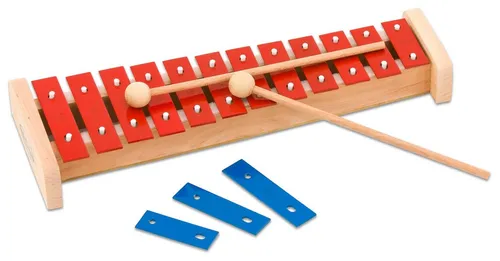 Betzold Musik Glockenspiel Sopran - Hochwertiges Xylophon für Kinder - Musikspielzeug für Kinder, ideal für Musikschulen und Zuhause. Mit 15 Klangplatten und geräuscharmen Schlägeln bietet es ein angenehmes Musikerlebnis.