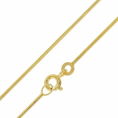 trendor Schlangenkette Gold 333 - Feine 8K Goldkette - Elegante Goldkette aus 8-Karat Gold 333 mit Schlangenmuster und 0,9 mm Breite. Perfekt für jeden Anlass, inklusive Mikrofaser-Pflegetuch zur Pflege.