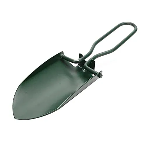 SuperglockT Mini-Handschaufel Edelstahl Gartenschaufel Klappschaufel leicht tragbar Schaufel mit Tragetasche für Gartenkelle Blumenkelle Camping Outdoor Wandern (Schwarz)