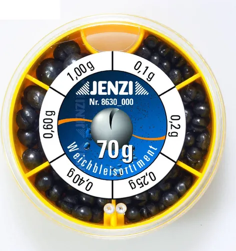 Jenzi Klemmblei Bleischrot Sortiment Set 70g fein