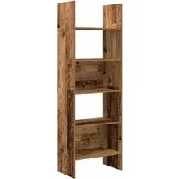 vidaXL Bücherregal aus altem Holz, 60 x 35 x 180 cm - Büro-Bücherregale mit modernem Design und viel Stauraum. Perfekt für Wohnzimmer oder Büro, bietet es sichere Wandmontage und bringt einen Hauch Natur in dein Zuhause.