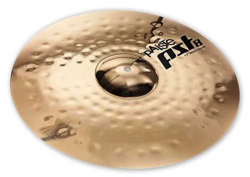 Paiste PST 8 Rock Crash 17'' Becken - 17 Zoll Crash-Becken aus CuSn8 Bronze, handgefertigt mit einzigartigem Reflector-Finish, ideal für lautes Spielen und fortgeschrittene Musiker.