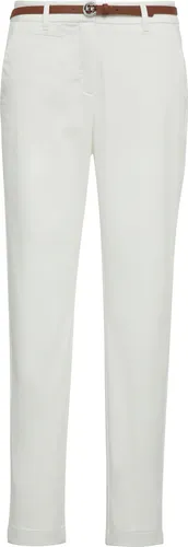 Schmale Hose mit Gürtel in Weiß von comma,