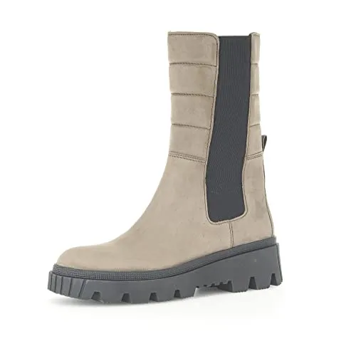 Gabor Damen Chelsea Boots, Frauen Stiefeletten,Wechselfußbett,gummi-einsatz,halbstiefel,kurzstiefel,uebergangsschuhe,oliv/schwarz,39 EU / 6 UK