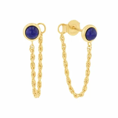 Amor Ohrhänger 925 Sterling Silber mit Türkis Schmuckstein - Elegante Ohrringe für Damen aus 925 Sterling Silber, 2,3 cm groß und mit einem funkelnden Türkis Schmuckstein, ideal als Geschenk in einer hochwertigen Schmuck Geschenk Box.