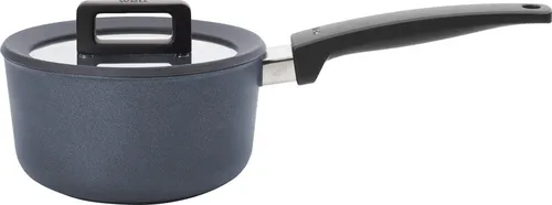 Woll Concept Plus Stieltopf 18 cm - Universal-Kochtöpfe mit schnitt- und abriebfester Diamantversiegelung für energiesparendes Kochen und perfekte Hitzeverteilung bis 250°C, spülmaschinenfest und ideal für alle Herdarten (außer Induktion).