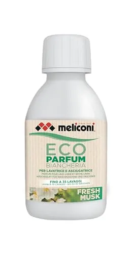 Meliconi Eco Parfum Fresh Musk, Intensiver und Langanhaltender Wäscheduft, Biologisch Abbaubare Tenside, Dermatologisch Getestet, Ohne Farbstoffe, Geringere Umweltbelastung