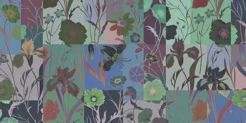 living walls Fototapete Walls by Patel Floral Patch 2 - Fototapeten in Vlies, ideal für kreative Wandgestaltungen und schaffen mit botanischen Motiven eine entspannende Oase in Ihrem Zuhause.
