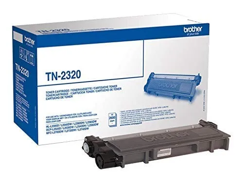 BROTHER TN-2320 Toner Schwarz Spar-Set (2 Stück) - Toner für BROTHER Drucker, hohe Druckqualität und kostensparend im Set, ideal für Vieldrucker.