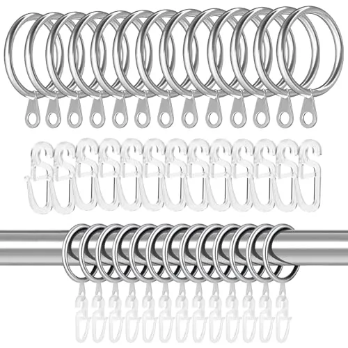 Gardinen- & Vorhangringe Silber von Jizxol