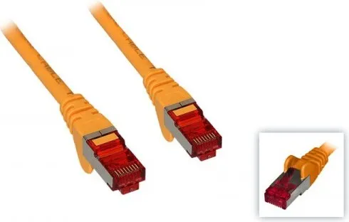 Goobay CAT 6 Patchkabel, S/FTP (PiMF), Gelb, 2 m, LSZH halogenfrei, Kupfer