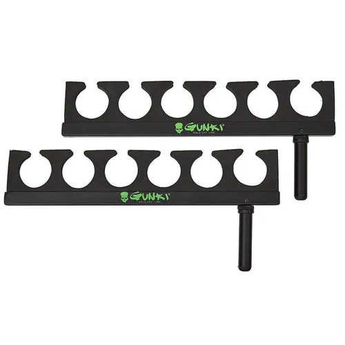 GUNKI Set Rutenhalter 33,5cm - Rutenauflagen mit Platz für bis zu sechs Ruten, ideal für Angler, die Ordnung und schnellen Zugriff wünschen.