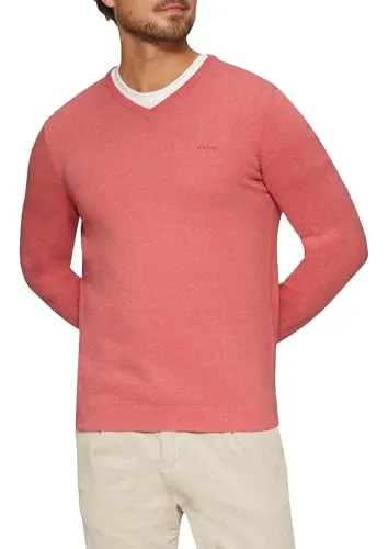 s.Oliver Herren Strickpullover – Regular Fit mit Logo-Stickerei - Hochwertiger Herren Strickpullover im Regular Fit für optimalen Tragekomfort. Der sportliche V-Ausschnitt und die markante Logo-Stickerei machen ihn zum idealen Begleiter für Freizeit und Alltag. Langlebiges Material sorgt für dauerhaften Genuss.