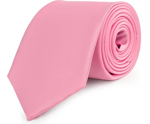 Ladeheid Herren Breite Krawatte KP-8 (150cm x 8cm, Rosa)