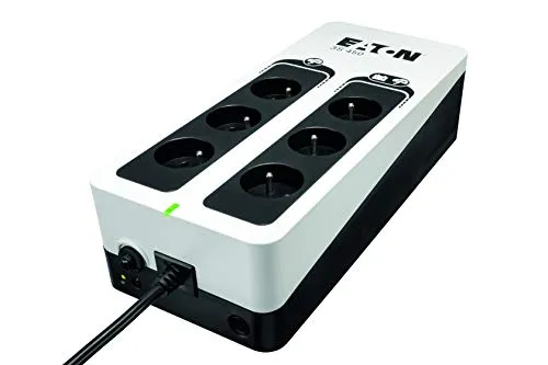 Eaton 3S 450 USV - 450 VA für zuverlässigen Schutz - USV Systeme mit 450 VA, 6 Ausgangsanschlüssen und kompakter Bauweise für unterbrechungsfreie Stromversorgung in kritischen Anwendungen.