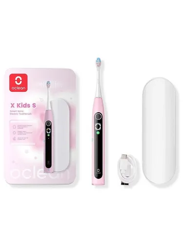 Oclean Zahnpflege-Set X Kids - Elektrische Zahnbürste für Kinder - Mundpflegecenter mit intelligentem Display und Maglev-Motor für gründliche Reinigung. 5 Putzmodi und kinderfreundliche Bürstenköpfe sorgen für ein gesundes Lächeln.