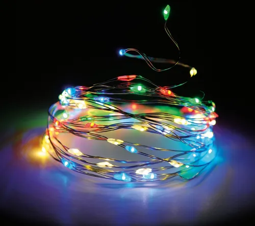 Spetebo Lichterkette Lichterkette Draht 160 LED - bunt / multi, 160-flammig, mit 8 Funktionen und integriertem Timer