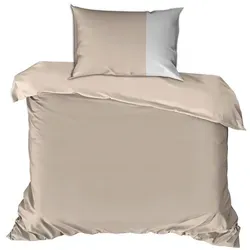 Ranforce Einzelbettbezug Set 100% Baumwolle - Hochwertiges Bettwäsche-Set aus 100% Baumwolle, maschinenwaschbar bei 30 °C, in stilvollem Nerzcreme, ideal für komfortable Nächte.