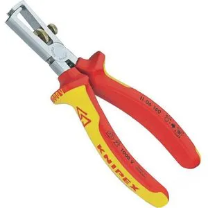 Knipex Abisolierzange 11 06 160 - VDE isoliert, für Kabelquerschnitte von 0,01 bis 10 mm, Made in Germany und ergonomische Griffe