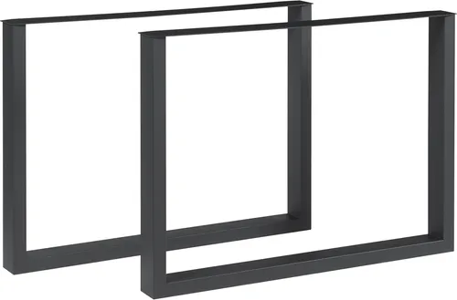 [en.casa] Tischgestell Makers 2er Set - Höhenverstellbare Metall Tischbeine für Esstisch & Schreibtisch - Möbelfüße: Gestalten Sie individuelle Möbel mit diesen robusten, höhenverstellbaren Tischgestellen aus pulverbeschichtetem Stahl für optimale Stabilität.
