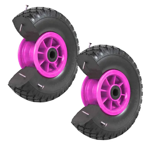 Baumarktplus Sackkarrenrad PU-Rad 260x85 mm – Pannensicher und wartungsfrei - Transportgeräte & Rampen – Hochwertiges PU-Rad mit 100 kg Traglast, ideal für schwere Lasten und unebene Untergründe, ganz ohne Aufpumpen!