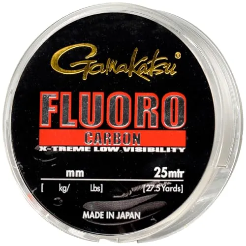 Gamakatsu G-Line Fluoro Carbon 0,22mm 3,1kg - 25m Vorfachmaterial zum Barschangeln, Vorfachschnur zum Spinnfischen
