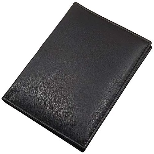 myledershop Echt Leder Ausweisetui - Schwarz - Kreditkartenhüllen für Herren, elegantes Echt Leder Etui mit 4 Fächern für Ausweise und Kreditkarten, ideal für stilvolle Ordnung.