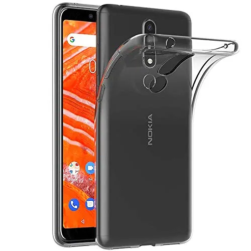 Verco Handyhülle für Nokia 3.1 Plus Case, Handy Cover für Nokia 3.1 Plus Hülle Transparent Dünn Klar Silikon, durchsichtig