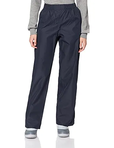 PRO-X elements Damen Hose Logon, Marine, Größe 44 - Funktionsjacke für Damen, wasserdicht, winddicht und atmungsaktiv mit 10.000 mm Wassersäule. Leichte Überhose mit abgedeckten RVs und PFC-freier Imprägnierung für hohen Tragekomfort.