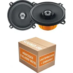 Hertz DCX 130.3 Lautsprecher Einbaupaket für Mercedes E-Klasse W210 - Komplettset für den Austausch der Lautsprecher in Ihrem Mercedes E-Klasse W210 (1996-2003) mit 2x 13cm Koaxiallautsprechern. Einfache Montage dank Adapterringen und hochwertigem Sound.