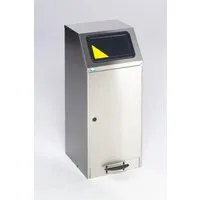 PROREGAL Selbstlöschender Wertstoffsammler 78 Liter aus Edelstahl - Hochwertiger Wertstoffsammler mit Fußpedal und 78 l Volumen. Ideal für effiziente Abfalltrennung und langlebig im Außenbereich. Stilvolles Design und einfache Handhabung.