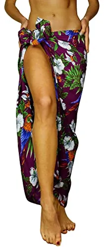 King Kameha Funky Hawaii Cover-up Pareo Sarong, CherryparMaroonrot, Maroonrot, Gross