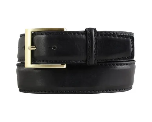 BELTINGER Ledergürtel Gürtel aus Vollrindleder mit goldener Gürtelschnalle und Naht 4 cm - B (1-St)