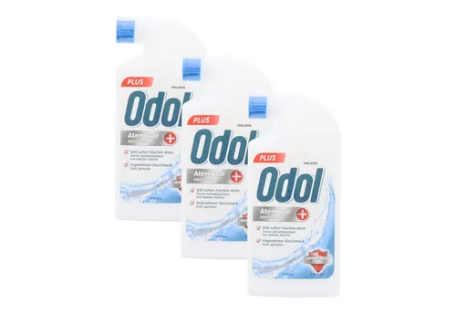 Odol Mundspülung 3 x Odol Plus Atemklar Alkoholfreies Mundwasser Konzentrat je 125ml fü
