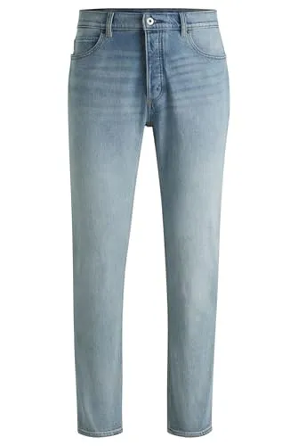 HUGO Blue Tapered-fit-Jeans Brody mit Stone-washed-Finish von HUGO BOSS