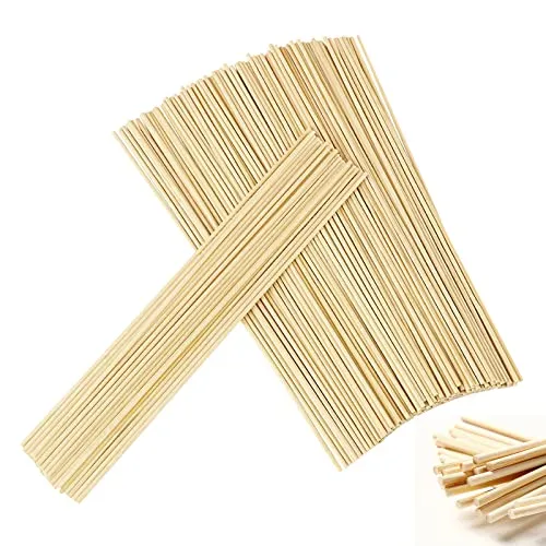 Stück Zuckerwatte Stäbe 300mm x 3mm Holzstäbchen Rund Holzstäbchen zum Basteln Rundholz Holzstab Zuckerwattestäbe Stäbchen Bambusstäbe zum Basteln für Holzarbeiten, Kunstprojekte & DIY 200