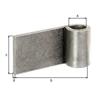 GAH Alberts Tor-Anschweißband H 45mm, S 5mm - Robustes Anschweißband für Stahl - Hochwertiges Anschweißband aus Stahl roh für die sichere Verbindung von Toren. Ideal für den professionellen Einsatz im Metallbau und garantiert langlebig.