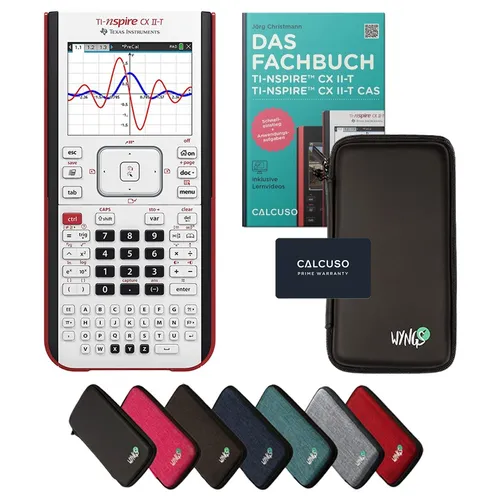 TI-Nspire CX II-T mit Schutztasche & Fachbuch – Grafikrechner für Schule und Studium - Grafischer Taschenrechner mit Farbdisplay und CAS-Funktionen, inklusive robuster Schutztasche und 160-seitigem Fachbuch für optimale Unterstützung im Lernen.
