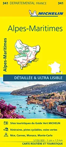 Alpes-Maritimes - Michelin Local Map 341