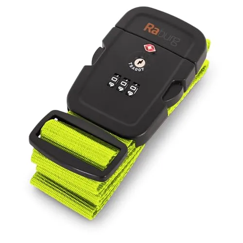 Koffergurt mit TSA-Zahlenschloss, flexibel verstellbar bis 190 cm Grün