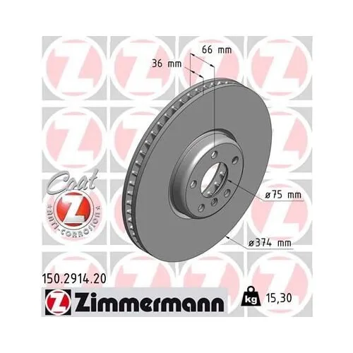 Zimmermann Bremsscheibe COAT Z 150.2914.20 - Bremsscheiben mit COAT-Technologie für verbesserte Korrosionsbeständigkeit und längere Lebensdauer, ideal für sichere Bremsleistung.
