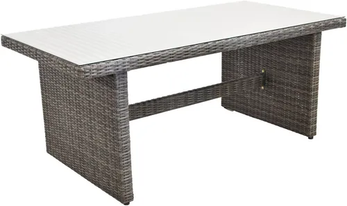MERXX Gartentisch Saviano - Eleganter Gartentisch mit großzügiger Tischfläche von 185 x 90 cm. Ideal für gesellige Runden im Freien. Die pflegeleichte Glasplatte und das robuste Stahlgestell sorgen für stilvolle Langlebigkeit.