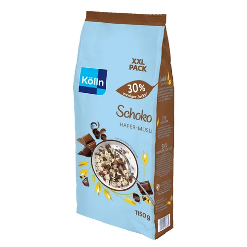 GOURVITA DE Kölln Müsli Schoko 30 % weniger Zucker, 4x1150g