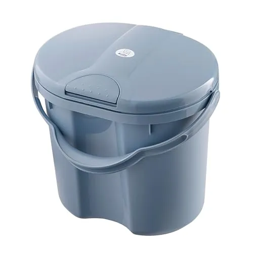 Rotho Babydesign TOP Windeleimer - Geruchsdicht & Recycelt - Praktischer Baby-Windeleimer mit 11l Fassungsvermögen, geruchsicherem Verschluss und innovativem Tipp-Deckel für einhändiges Öffnen. Ideal für Wickeltisch oder Badezimmer.