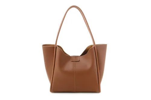 Lucky Bees Schultertasche Camel – Stilvolle Begleiterin für jeden Tag - Elegante Schultertasche aus Kunstleder mit praktischem Magnetverschluss und mehreren Innentaschen. Ideal für den Alltag, um alles Wichtige stilvoll zu verstauen.