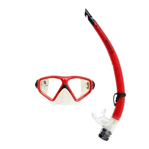 Aqualung Combo Saturn | Tauchmaske + Schnorchelset für Erwachsene für Unterwassertauchen, Wassersport und Schnorcheln, mit 180° Sicht, UV-Schutz, beschlagfreien und auslaufsicheren Gläsern.