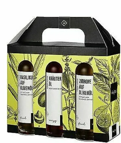 Geschenk- und Genuss-Set Essig & Öl, 6 x 40 ml Wajos